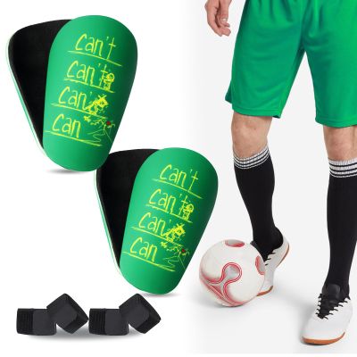 Mini Shin Guards Soccer, 2 Pairs Soccer Miniature Shin Guard for All Ages,Extra Small Protective Equipment shin Guards and 2 Pairs Shin Guards Strap Shin Fixed Straps, Calf Protective Gear Shin