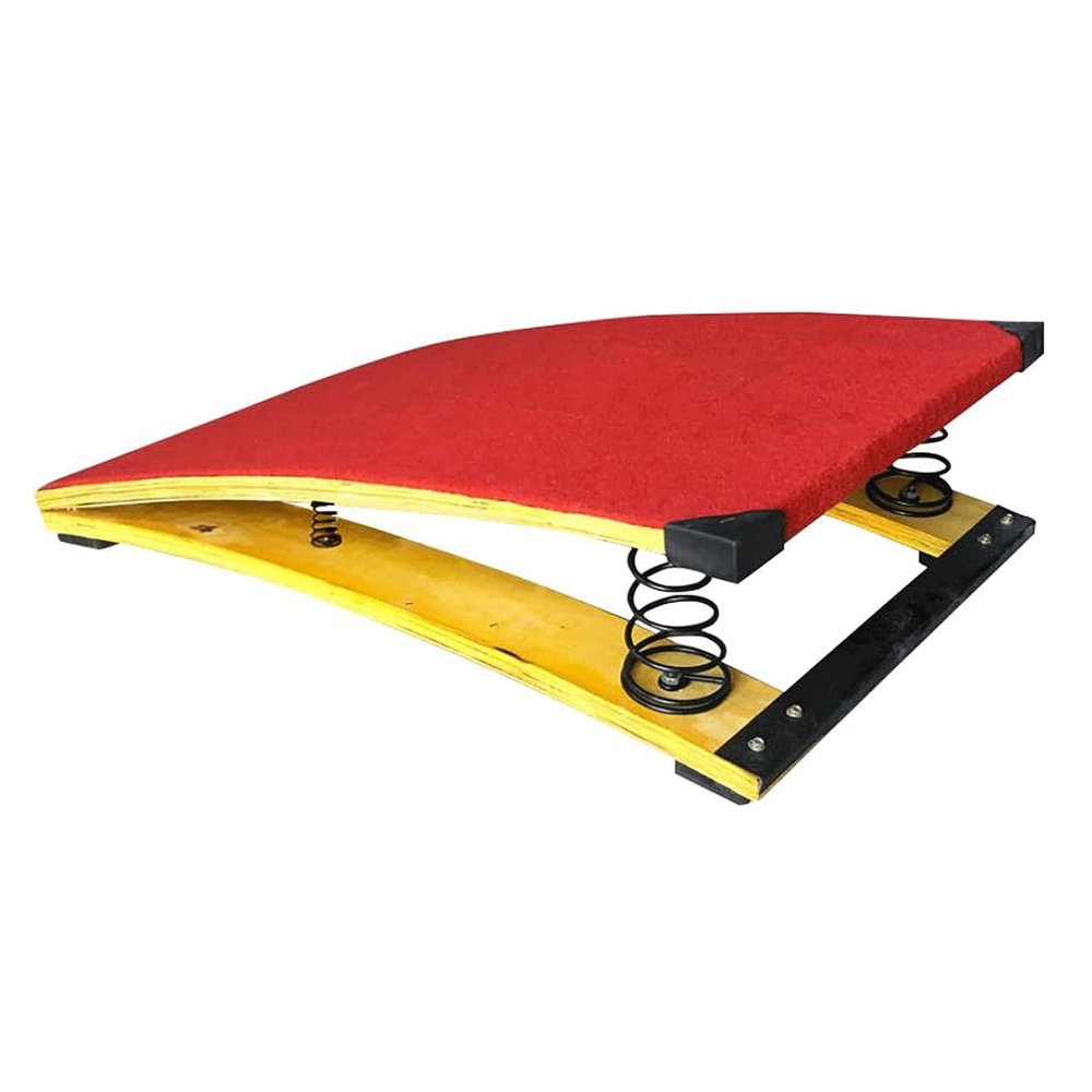 for Home, Heavy Duty Curved Spring Board with Jump Pad,No Deformation for School Home Gym Bar Basement Gymnastics Vault