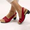 JYSwoshoe Summer Closed Toe Sandals Women 2023, Womens Sandals Dressy Casual Summer Hollow Out Shoes Orthotic Wedge Sandals view 2