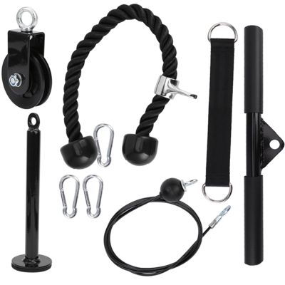 Versatile & Portable 9Pc DIY Home Gym Equipment Kit Comprehensive Arm & Core Strength Training with Advanced Rope Pulley System, Ideal for Fitness Enthusiasts & Athletes
