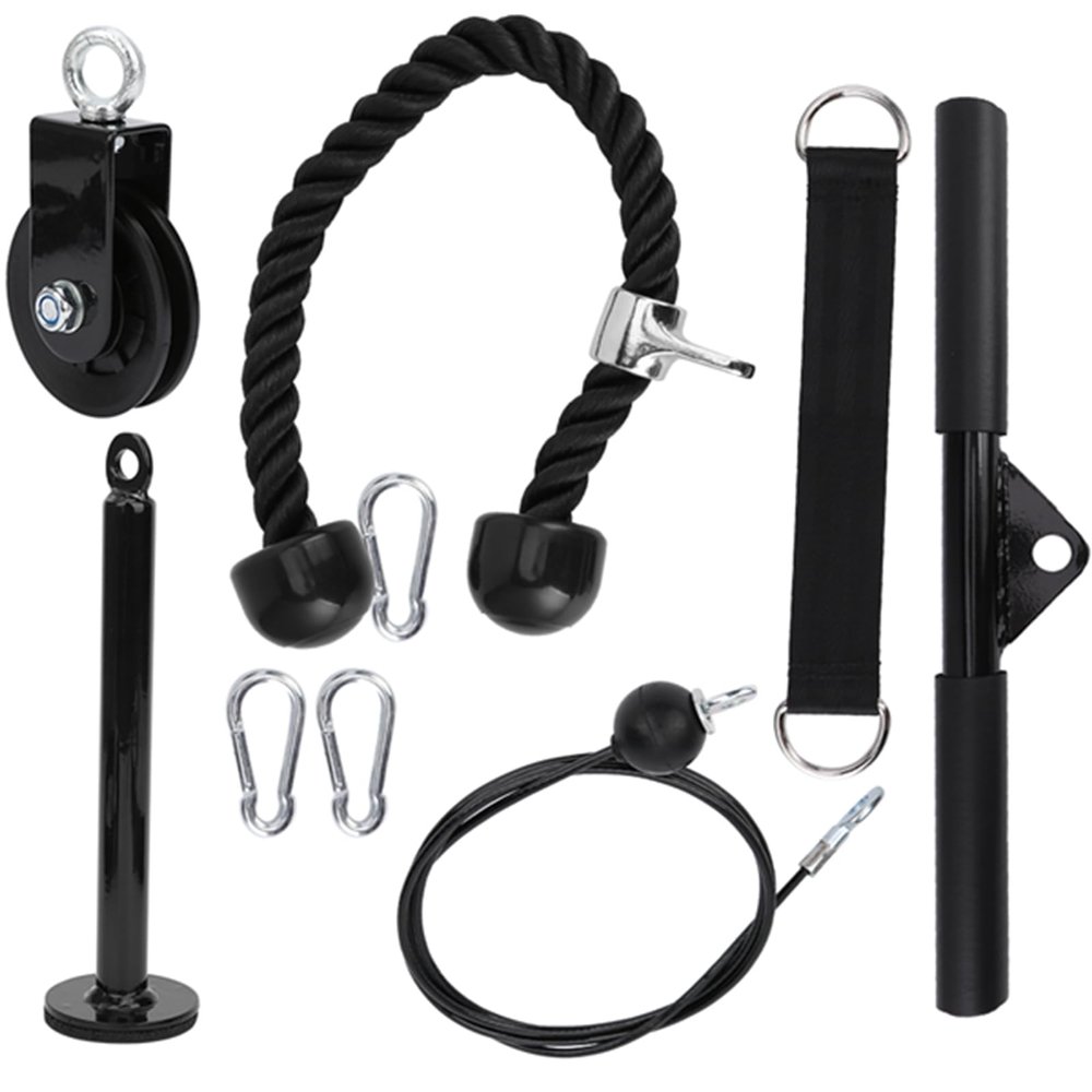 Versatile & Portable 9Pc DIY Home Gym Equipment Kit Comprehensive Arm & Core Strength Training with Advanced Rope Pulley System, Ideal for Fitness Enthusiasts & Athletes