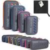 BAGAIL Camping Towel with EVA Case, Compact & Ultra Soft Microfiber Travel Towel - Super Absorbent & Lightweight Quick Dry Towels for Sports, Beach, Gym, Backpacking, Hiking and Yoga - Black, XS view 1