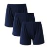 JEKE-DG Men High Waist Loose Boxers Relaxed Fit Stretch Boxer Brief Soft Lounge Underwear With Button Fly (3X-Large,Blue-3pc) view 1