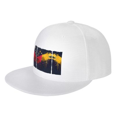 Flag of Venezuela Custom Baseball Cap with Print Photo, Personalized Adjustable Summer Sun Hat Unisex White