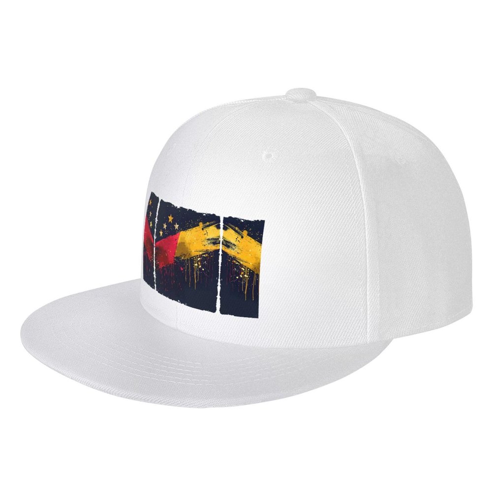 Flag of Venezuela Custom Baseball Cap with Print Photo, Personalized Adjustable Summer Sun Hat Unisex White