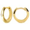 14K Gold Plated Sterling Silver Enamel Color Huggie Hoop Earrings for Women  Wide Range of Vibrant Color Options Available view 2