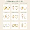 14K Gold Plated Sterling Silver Enamel Color Huggie Hoop Earrings for Women  Wide Range of Vibrant Color Options Available view 3