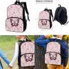COEQINE Girls Backpack With Lunch Box Floral Butterfly Pattern Pencil Case Teens Girls High School Set With Aesthetic Big Lunch Box Shoulder Strap Pen Bag for Kids Girls,Retro Style 3 Pieces view 2
