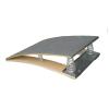 Portable Curved Gymnastic Springboard, Hardwood with Grey Felt for School Home Gym Bar Basement, 120*60cm view 1