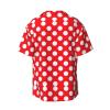 Cute Polka Dot Men's Cotton Shirt Men's Short-Sleeved Shirt Button Casual Shirt Loose Top Holiday view 2