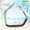 DEDU Kayak Storage Rack, Kayak Wall Mount Hangers 4 Pack, Paddle Board Holder Wall Mount Kayak Storage Hooks 15 Inch with Lashing Straps for Hanging Canoe Surfboard Snowboard Ladders Bikes (Green) view 2