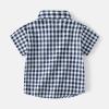 NineFit Basics Boys' Casual Short Sleeve Button Down Shirts Cotton Plaid Baby-Boys Short Sleeve Button Up Plaid Shirt (Blue, 2-3 Years) view 2