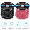 14 Gauge Marine Wire 14 AWG Marine Grade Wire Include 14 Gauge 50FT Red & 50FT Black,14 AWG Tinned Copper Cable Oxygen-Free Boat Cable for Automotive Boat Speaker RV Camper view 3