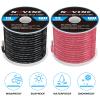 14 Gauge Marine Wire Include 14 AWG 100FT Red & 100FT Black,14 Gauge Marine Grade Wire Tinned Copper Oxygen-Free Boat Electrical Cable for Automotive/RV/Camper/Trailer Outdoor Use view 3