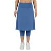 ANIVIVO Women Long Knee Length Skirt with Capris Leggings,Skirted Leggings with High Waisted Zipper Pockets(Steel Blue,M) view 3