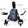 TSOVTHRID Cute Cat Denim Pocket Print Mens Chest Bag, Small Zipper Messenger Bag Wristband Sport Armband Wallet for Gifting, Blue view 4