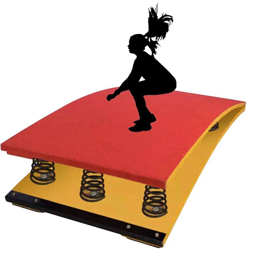 4 Springs High Jump Springboard Heavy Duty & Large Wood Gymnastics Wushu Training Elastic Board for Gymnastics Kung Fu Wood Elastic Board Heavy Duty Vault Spring Board, Red