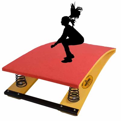 4 Springs High Jump Springboard Heavy Duty & Large Wood Gymnastics Wushu Training Elastic Board for Gymnastics Kung Fu Wood Elastic Board Heavy Duty Vault Spring Board, Red