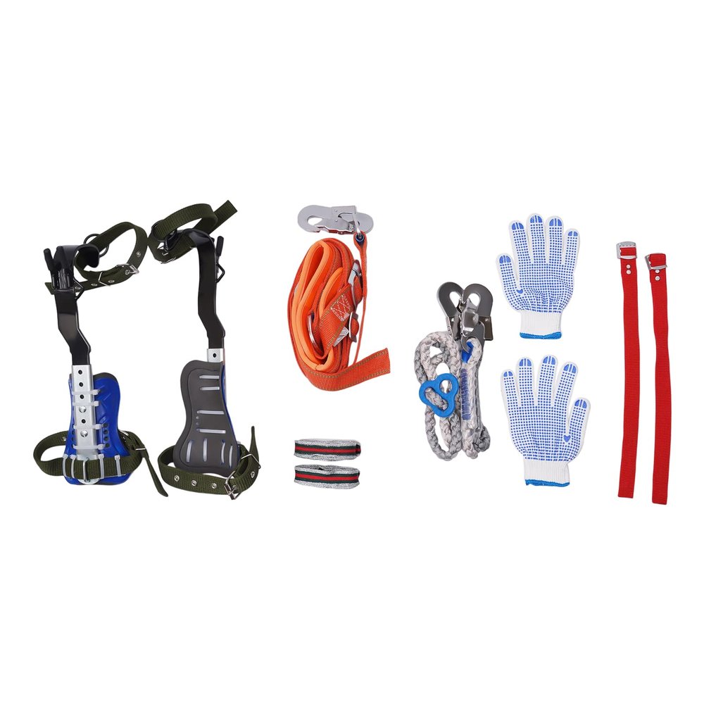 ACNAO Climbing Spike,Extra Multi-Functional Straps with Adjustable Tree Climbing Step Gear Tree Climbing Spike Set, for Outdoor Jungle Survival Fruit Picking and Outdoor Sports