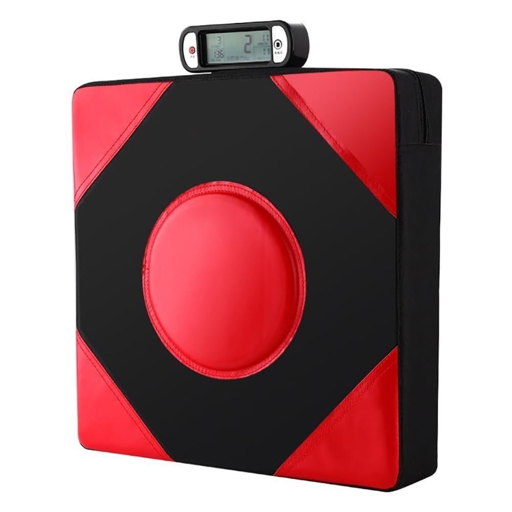 ZIJINGM Wall Mount Electronic Boxing Equipment, Digital Boxing Wall Target for Adults Kids Boxing Training, Smart Boxing Target with USB Charging, Not Easy to Drop red (Color : Red)