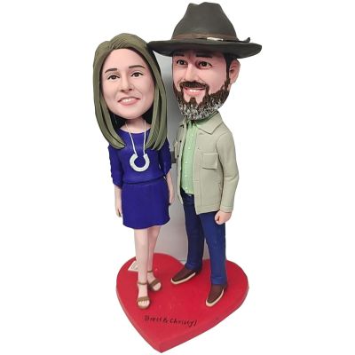 Custom Couple Bobbleheads, Personalized Wedding Gifts for Couple, Wedding for Couple, Unique Valentine's Day Present