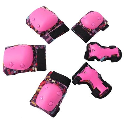 Castrap Child Protective Suit, Complete Set of Roller Skating Equipment, Ice Skates, Skateboard Protective Gear, Balance Car Knee Protection and Anti Fall Protection (Pink,M:8Y-12Y)
