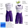 Custom Men Basketball Jersey Purple White Personalized Basketball Sports Shirts Uniform Printed Name Number Logo for Adult Youth Kids XXS-6XL view 2