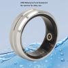 Wisoqu Sleep Quality Ring, IP68 Health Tracking Ring, Silver, Lightweight and Portable for Android (Size 8) view 3