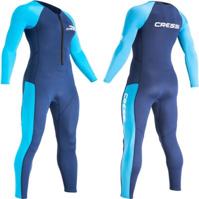 Cressi Wahoo 2 mm Lady Monopiece Wetsuits, Azure/Blue, XS