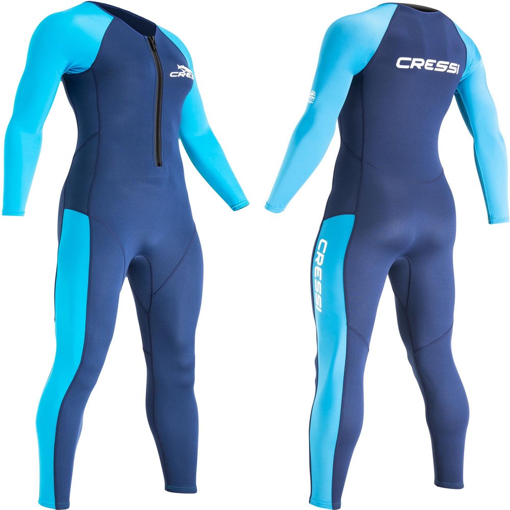Cressi Wahoo 2 mm Lady Monopiece Wetsuits, Azure/Blue, XS