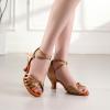 YCALCP Women Latin Dance Shoes Satin Ballroom Salsa Professional Practice Dancing Shoes, EM-217GB-Beige-5cm, 6.5 US view 2