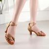 YCALCP Women Latin Dance Shoes Satin Ballroom Salsa Professional Practice Dancing Shoes, EM-217GB-Beige-5cm, 6.5 US view 3