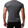 Men's Casual Henley Shirts Classic Button Cotton Short Sleeve T-Shirt Basic Workout Lightweight Golf Tees Tops Dark Grey view 2
