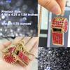 UGpine Red Crystal Rhinestone Whistle Necklace, 14K Gold Plated, 30 Inches, Modern Style, Coach & Referee Whistle view 3