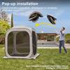East Oak Screen House Tent Pop-Up, Portable Screen Room Canopy Instant Screen Tent 6 x 6 FT with Carry Bag for Patio, Backyard, Deck & Outdoor Activities, Dark Green view 2
