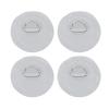 Locadence 4Pcs D Ring Patch, 3.1in Diameter High Strength Stainless Steel D Ring Circular Patch, Canoe Rafting Accessories for Inflatable Boats, Stand Up Paddleboard, Surfboards (Grey) view 1