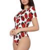 YYHWHJDE Women'S Tight Fit Onesie Xx-Large Soften Crew Neck Short Sleeves Adults Ladybugs Pattern Infinite Speckled Pattern view 2
