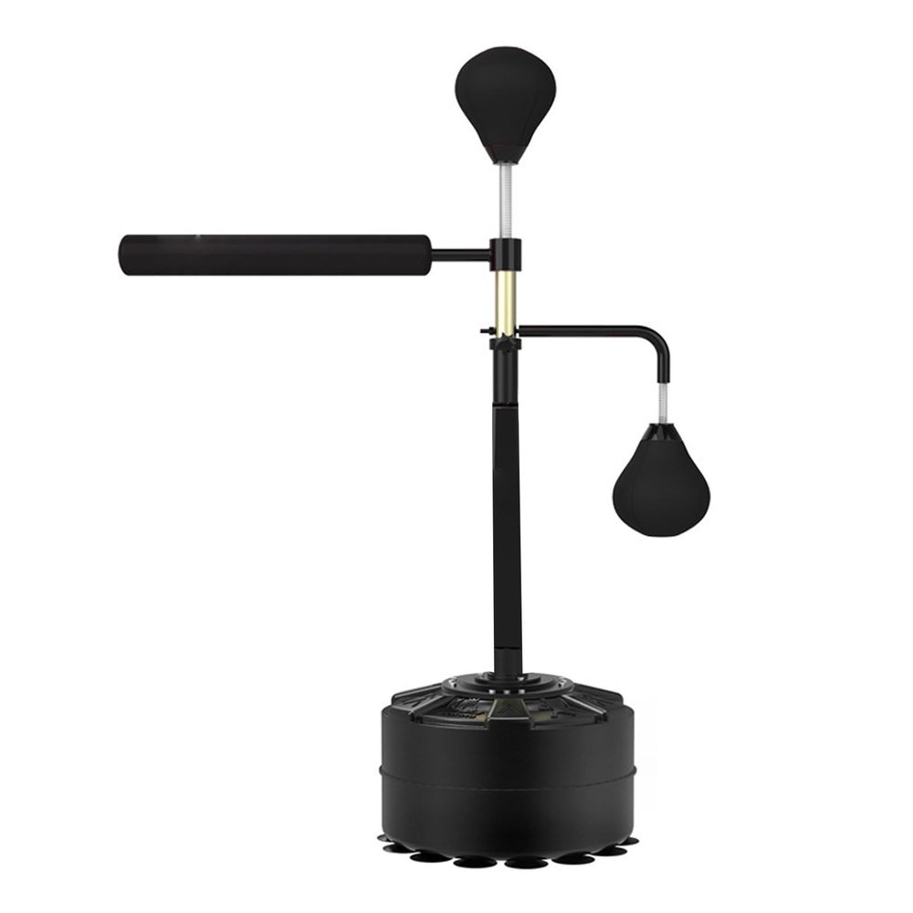 Boxing Equipment 360 Spinning Bar Free Standing With 2 Punching BallFreestanding Heavy Boxing Bag Boxing Training Target Reflex Speed BagKickboxing Bag For MMA Muay Thai Fitness ( Color : Black )