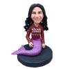 Bobble-Heads Figurine Customized Doll, Mermaid Custom Bobble Head, Bobble Head Figures Handmade Personalized Sculpture Gift for Woman