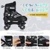G MGY OLED Roller Skates for Boys, 4 Size Adjustable Roller Skates with All Wheels Light up, Fun Illuminating Rollers Skates Suitable for Growing ChildrenBlack White (Big Kids 1-4) view 2