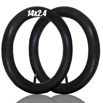 2 Pack 14 Inch Bike Tubes,14 * 1.75/1.95/2.125/2.4 Inner Tube with 32mm Schrader Valve and Installation Accessories(14x2.4)