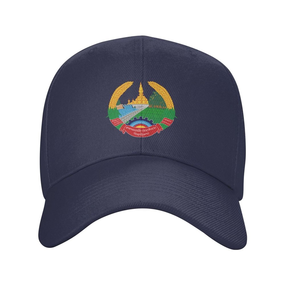 BASTU Emblem of Laos Baseball Cap for Men Women Dad Hat Classic Adjustable Golf Hats Navy Blue