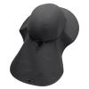 UVSAI UPF 50+ Foldable Sun Hats Wide Brim with Large Neck Flap for Men Women UV Protection Gardening Fishing Beach Hat Dark Grey view 2