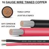 16 Gauge Marine Wire 16 AWG Marine Grade Wire Include 16AWG 120FT Red & 120FT Black,16 Gauge Tinned Copper Electrical Cable for Boat Automotive Speakers Lighting Solar Outdoor RV Camper Trailer view 2