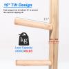 LZMZMQ Wood Yoga Mat Wall Holder 2 3 4 5 6 7 8 9 Tier, Garage Gym Club School Sports Equipment Storage Rack, for Exercise Mat/Foam Roller, Anti-Fall Design (Size : 9 Tier-Hold 18 Mats) view 4