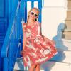 Aflyko Sleeveless Dress Crab Lobster Shrimp Fish Summer Party Dance Sundress for Little Girl Stretchy Dresses Beach Holiday Vacation Daily Casual Fun Dress 7-8T view 3