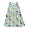 Aflyko Sleeveless Dress Dachshund Hot Dog Fun Blue Summer Party Dance Sundress for Little Girl Stretchy Dresses Beach Holiday Vacation Daily Casual Fun Dress 7-8T view 1