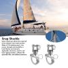 WOOXGEHM 2PCS Swivel Eye Snap Shackle, High Strength 316 Stainless Steel Universal Snap Shackle with Swivel Hole for Sailboat Rigging, Halyards, Hardware(87mm) view 3