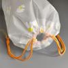 25PCS Frosted Drawstring Bag Shoe Pouch Shoe Bags for Travel Drawstring Packing Bags Floral Luggage Bag Waterproof Packaging Bags view 4