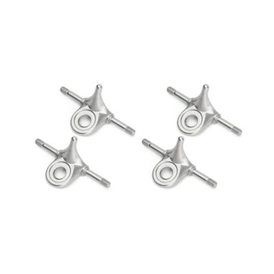 Baglaum 2 Pair Roller Skate Triangle Trucks,Roller Skate Plate Replacement Double Action Trucks Roller Skating Accessories, silver